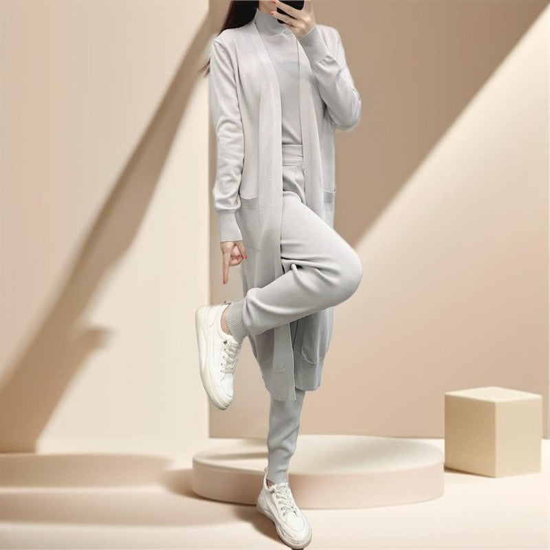 Autumn Knitted Three-Piece Set, view 3