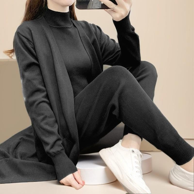 Autumn Knitted Three-Piece Set, view 4