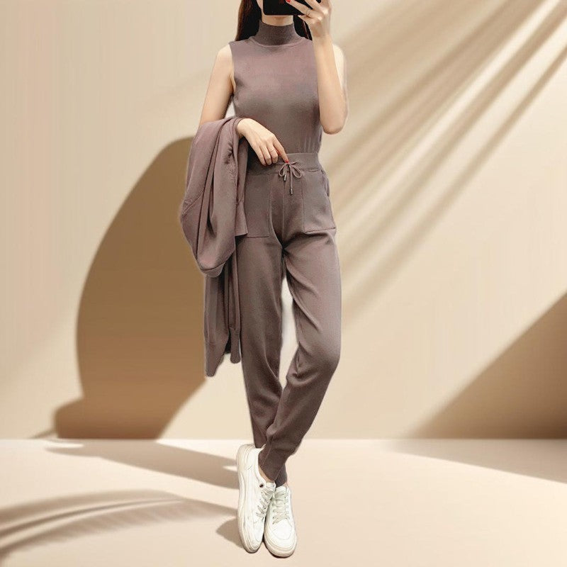 Autumn Knitted Three-Piece Set, view 6