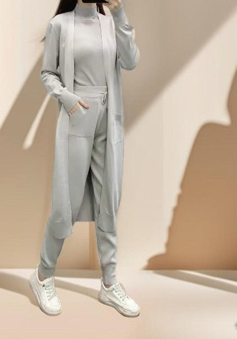 Autumn Knitted Three-Piece Set, view 7