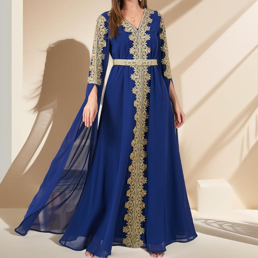 Dubai Style Kaftan with Detachable Belt by Try Modest