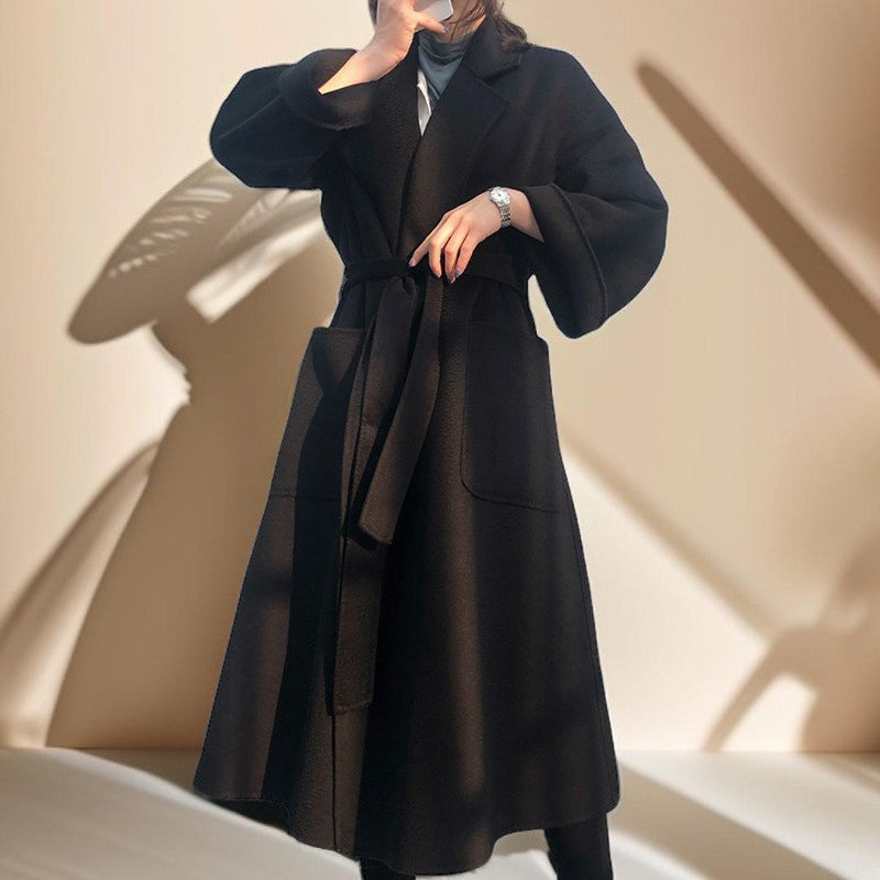 Premium Autumn/Winter Mid-Length Cashmere Coat, view 2