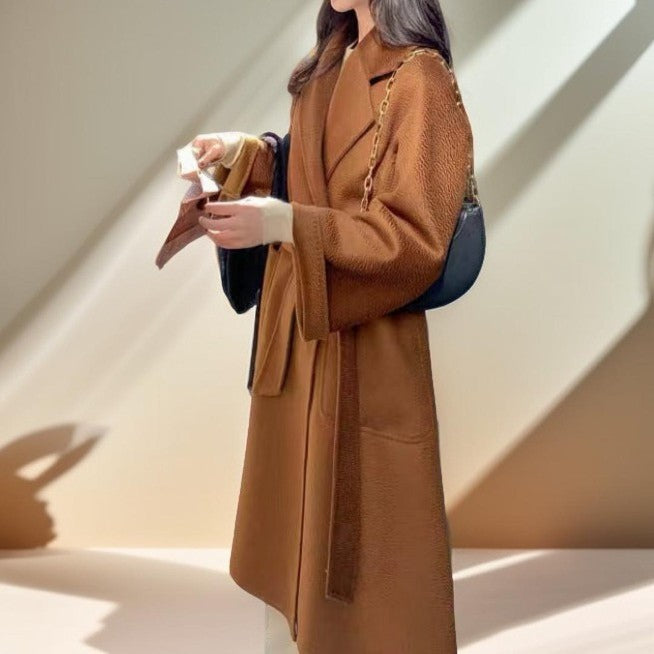 Premium Autumn/Winter Mid-Length Cashmere Coat, view 4