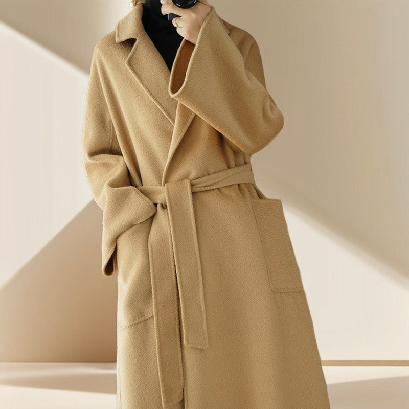 Premium Autumn/Winter Mid-Length Cashmere Coat, view 5
