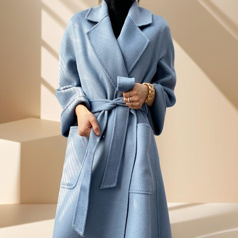 Premium Autumn/Winter Mid-Length Cashmere Coat, view 6