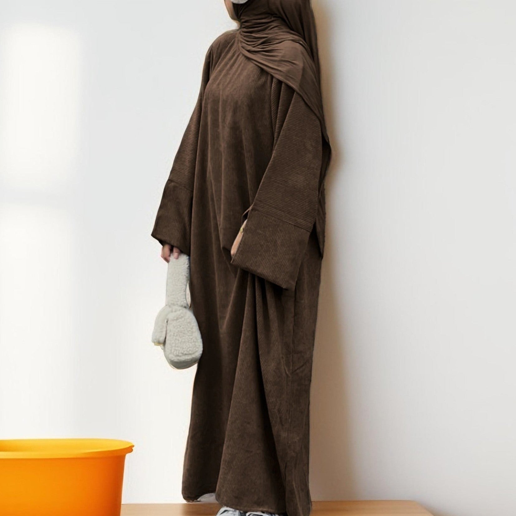 Autumn/Winter Cozy Corduroy Abaya, view 2