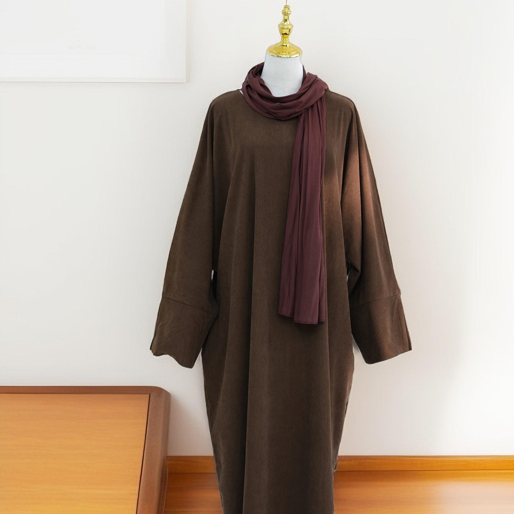 Autumn/Winter Cozy Corduroy Abaya, view 6