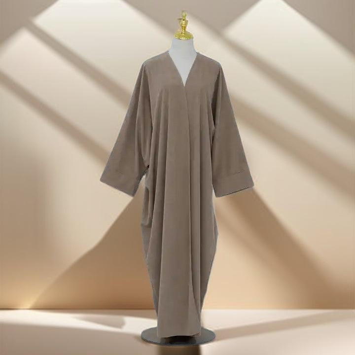 Open Front Corduroy Throw Over Abaya, view 5