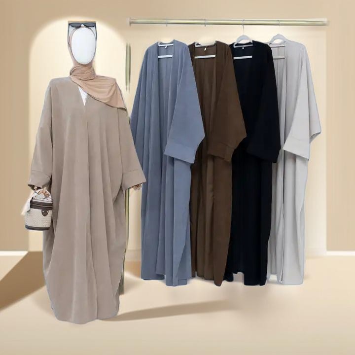 Open Front Corduroy Throw Over Abaya, view 6