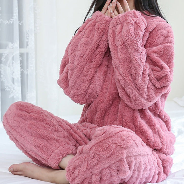 Cozy Coral Fleece Pajamas, view 2