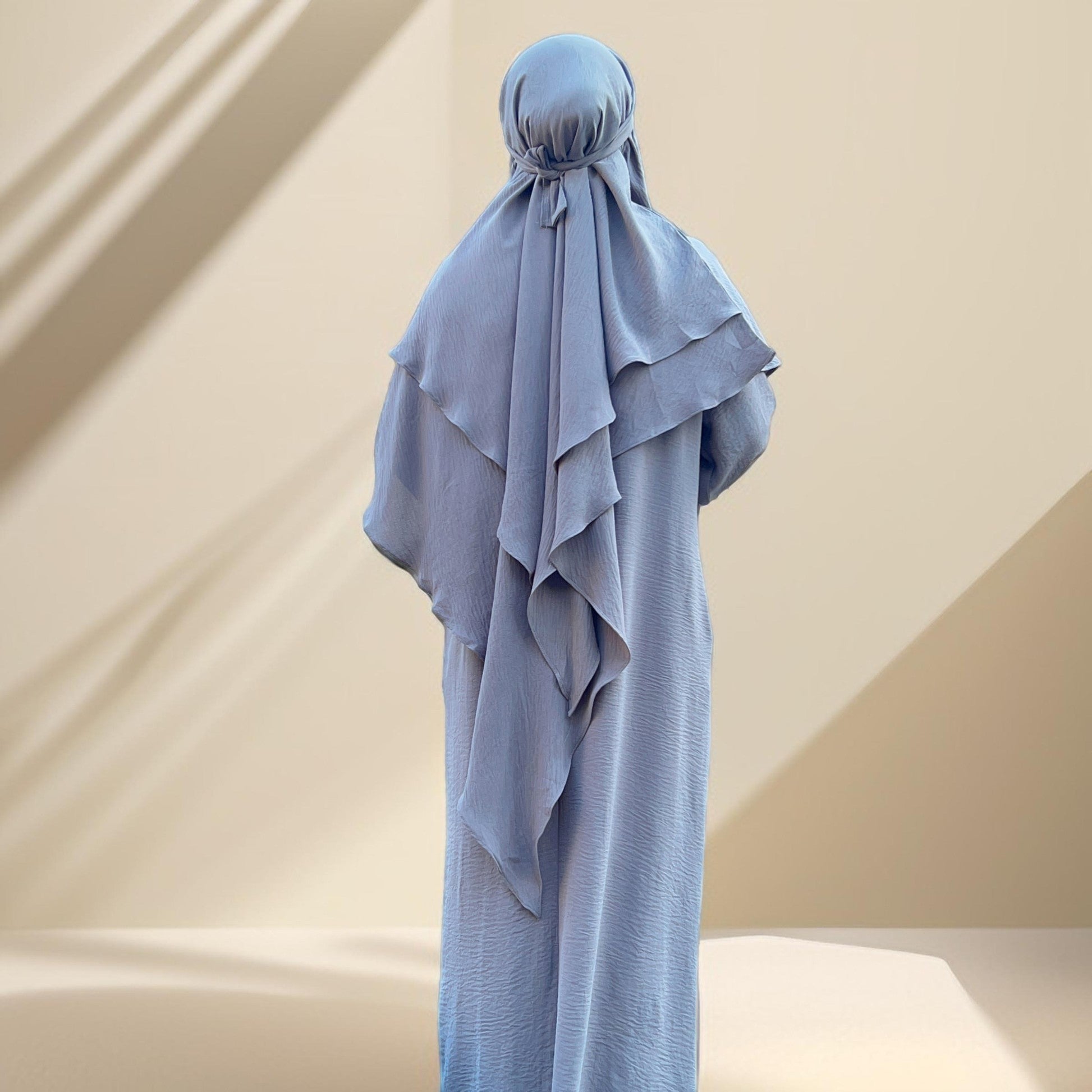 2 PC Umrah abaya/Prayer dress with khimar, view 5