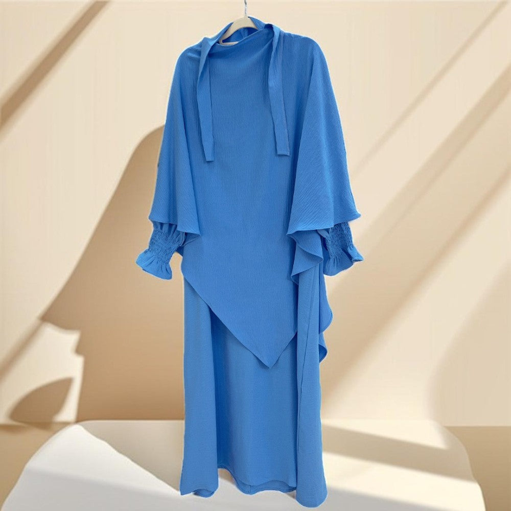 2 PC Umrah abaya/Prayer dress with khimar, view 8