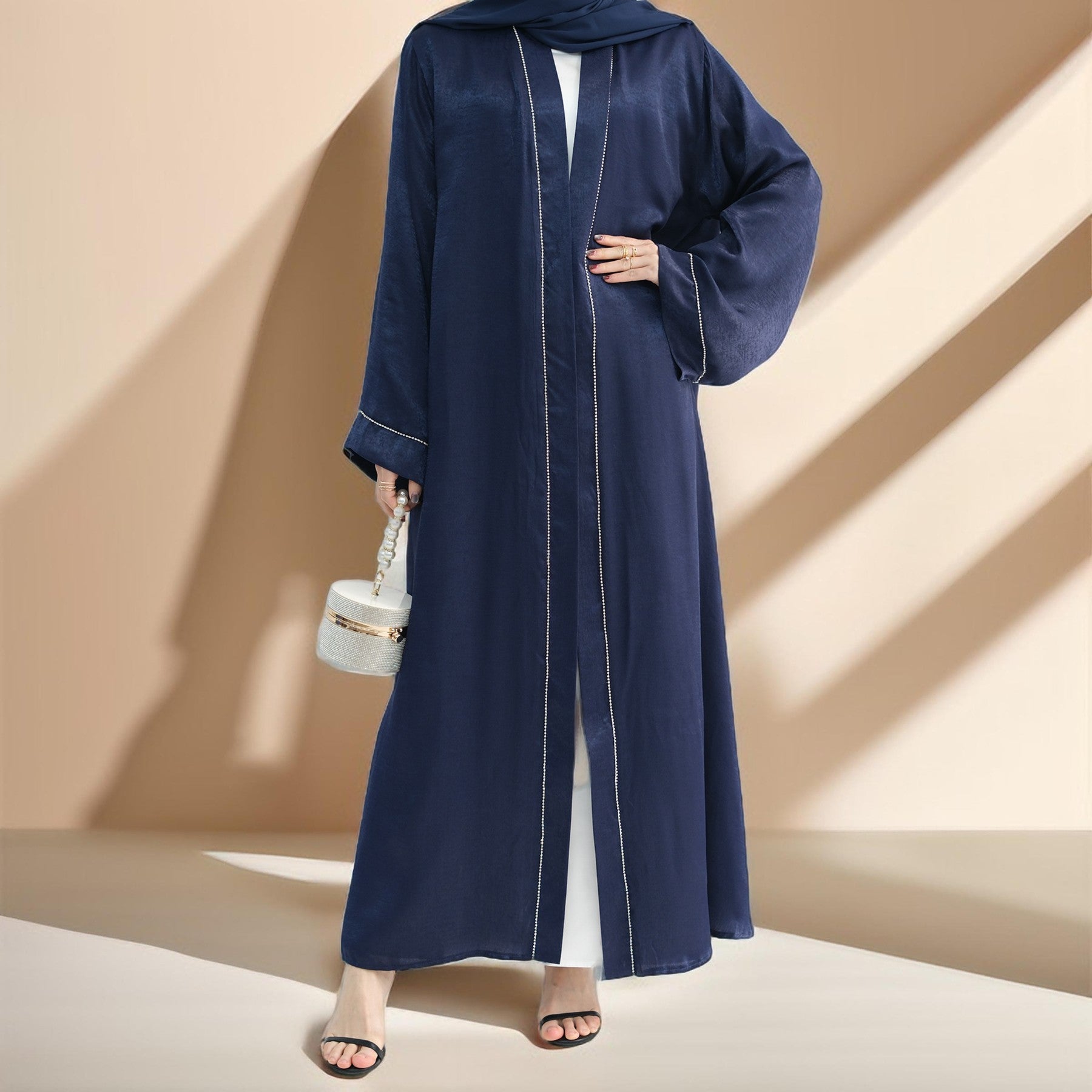 Layali-Chainlight Open Front Throw Over Abaya by Try Modest