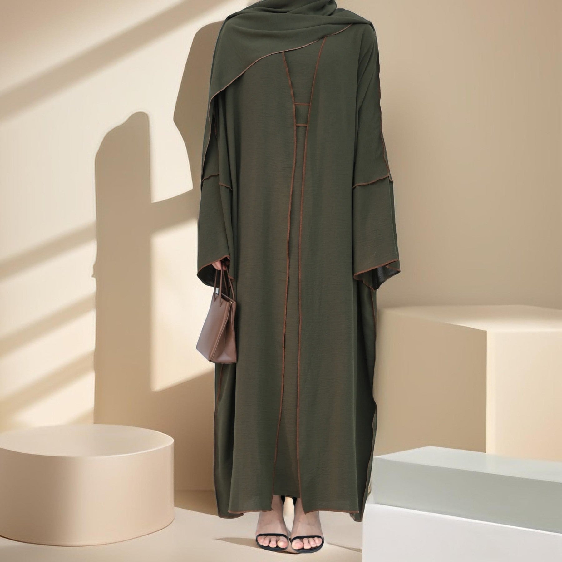 Raha four piece abaya set, view 4
