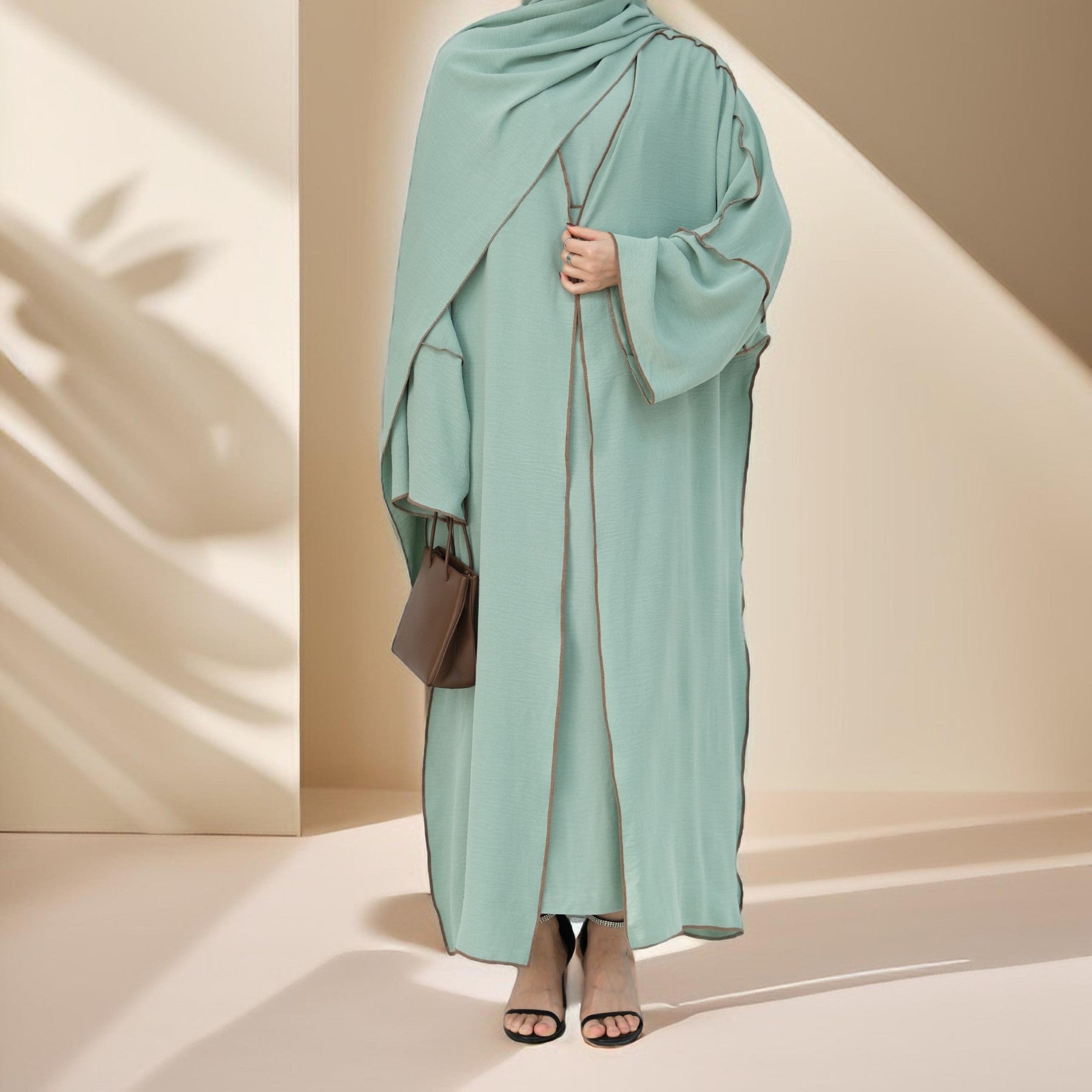 Raha four piece abaya set, view 5