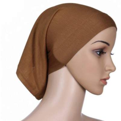 Muslim turban under hijab cap, view 2