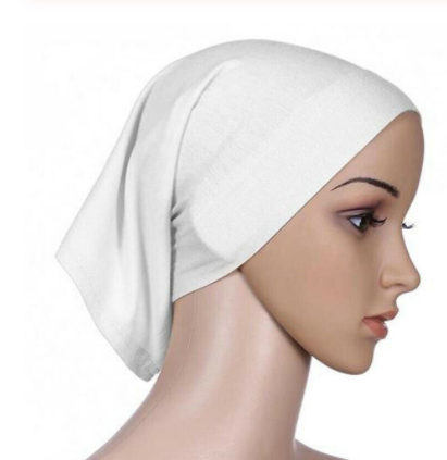 Muslim turban under hijab cap, view 3