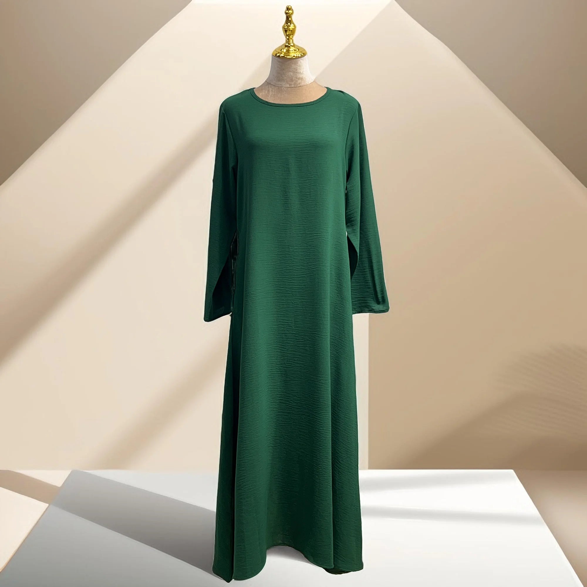 Dalia loose slip dress with pockets and long sleeve, view 6