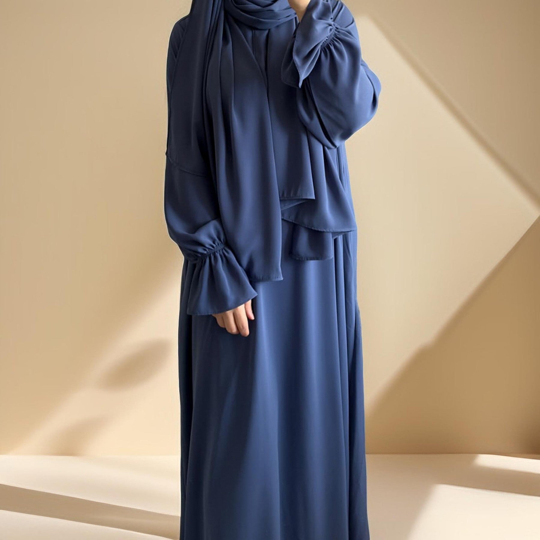 Modest Ease Daily wear abaya with attached hijab by Try Modest