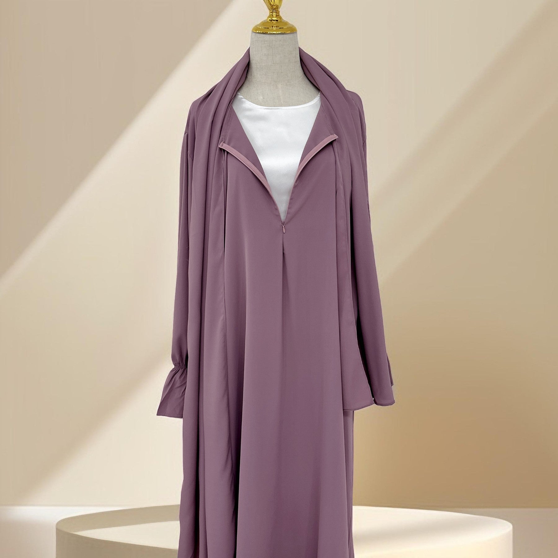 Modest Ease Daily wear abaya with attached hijab, view 4
