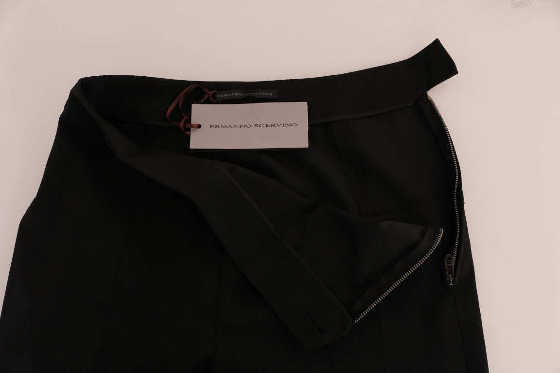Ermanno Scervino Stretch Polyester Leggings — Black, view 4