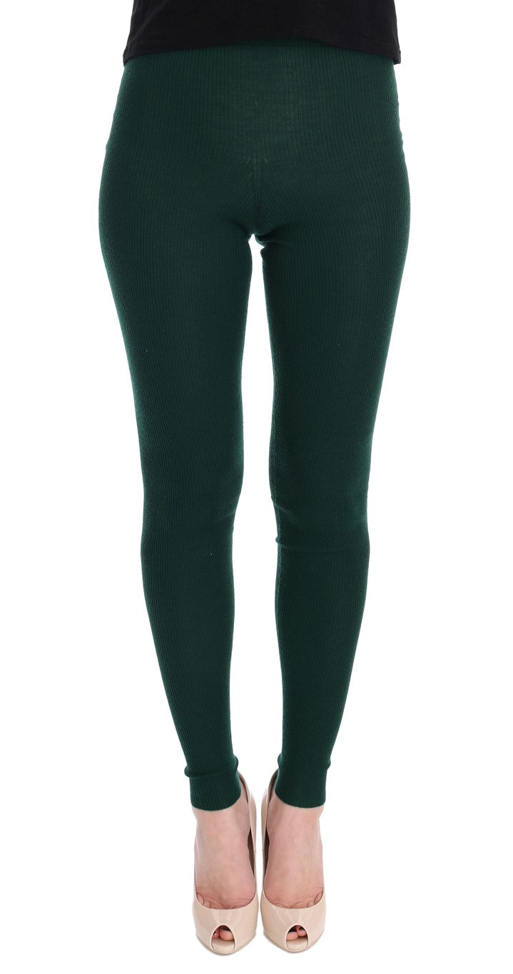 Dolce & Gabbana Cashmere Stretch Leggings — Green by Dolce Gabbana
