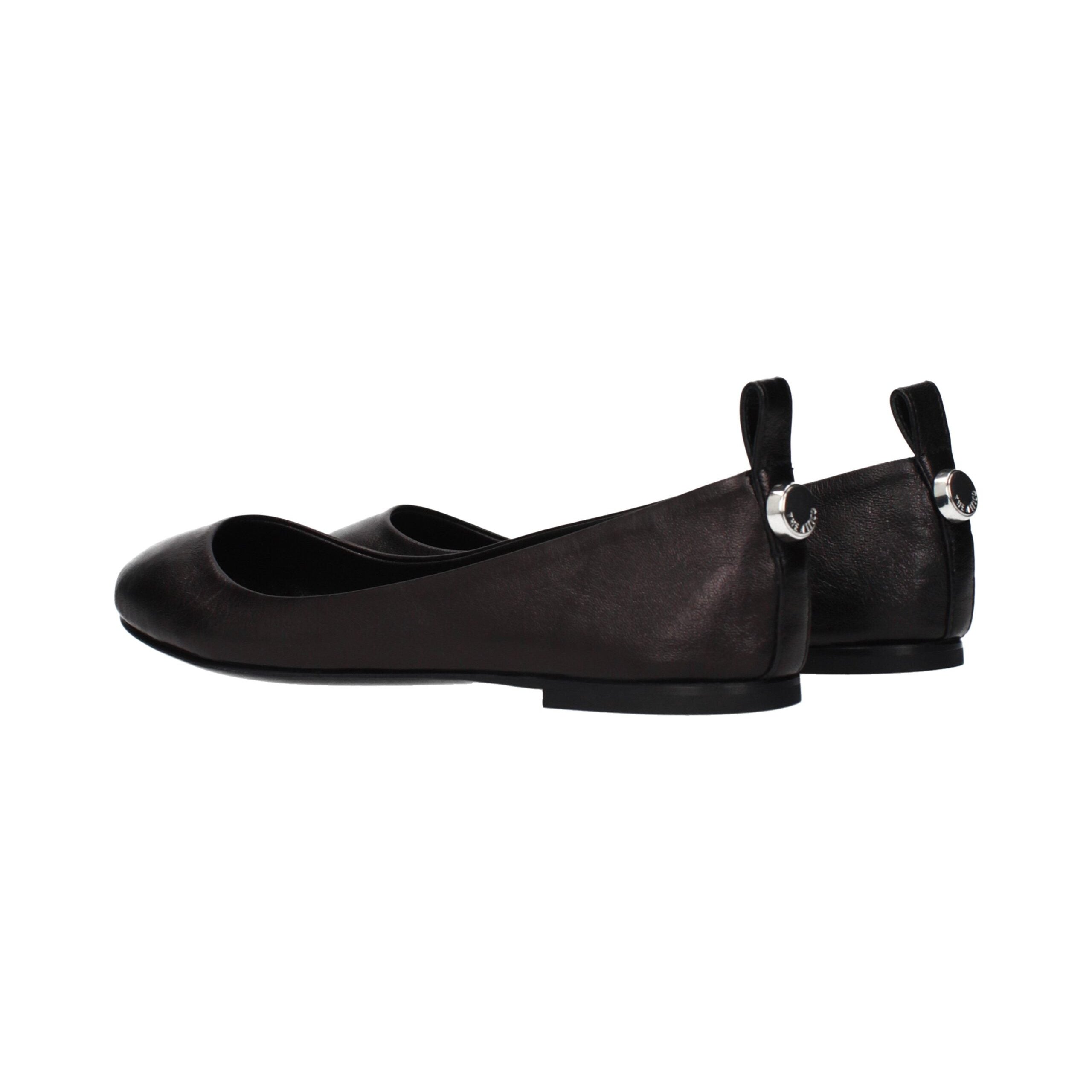 The Attico Leather Ballet Flat — Black, view 4