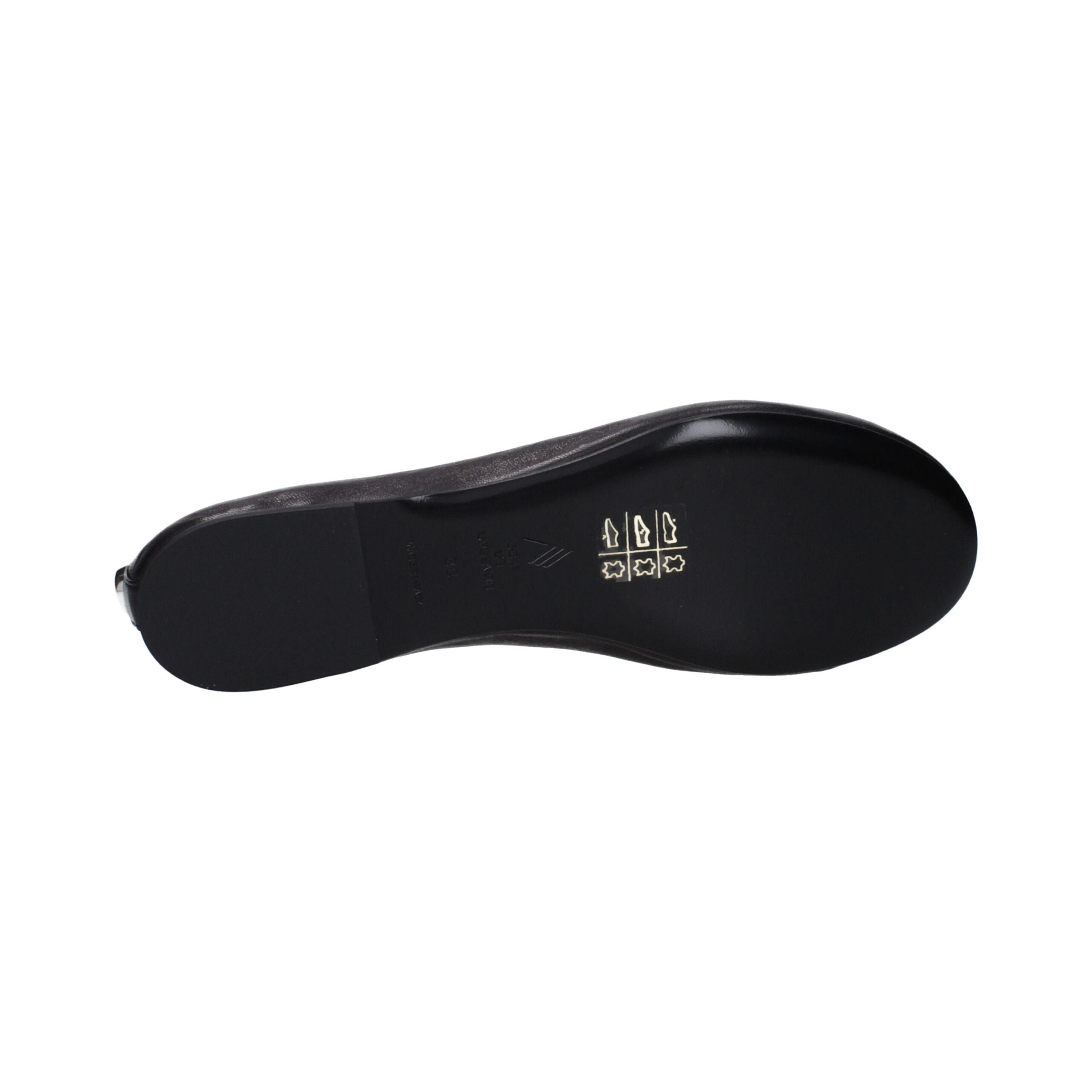 The Attico Leather Ballet Flat — Black, view 5