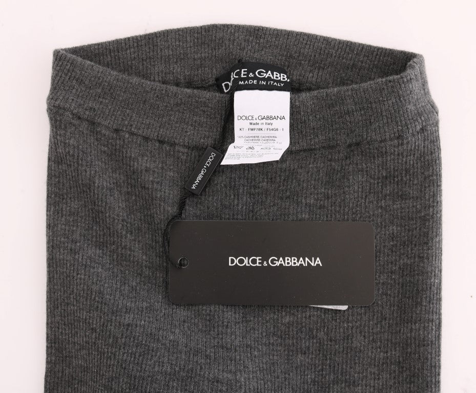 Dolce & Gabbana Cashmere Stretch Leggings — Gray, view 5