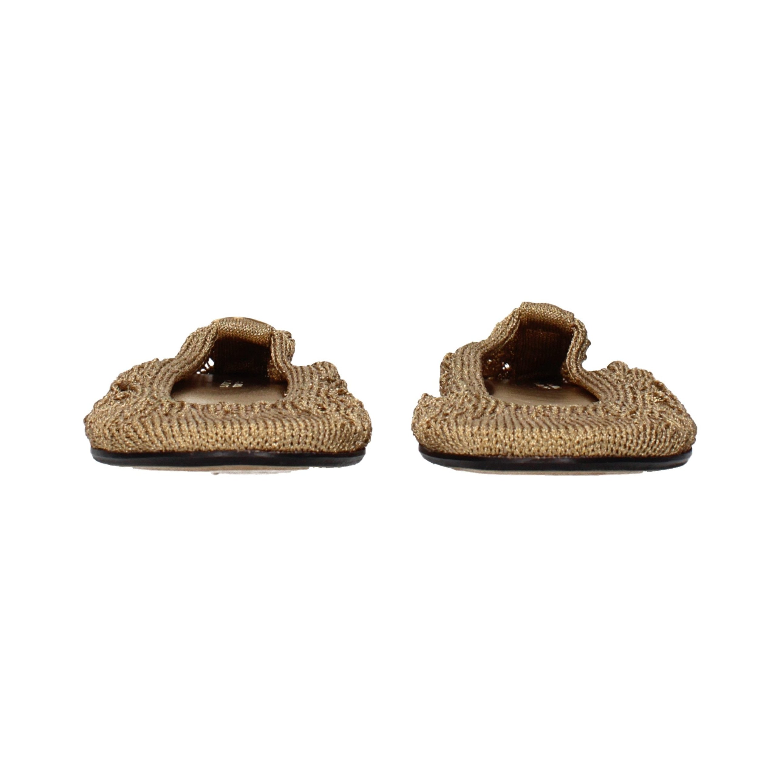 Isabel Marant Woven Fabric Ballet Flat — Gold, view 3