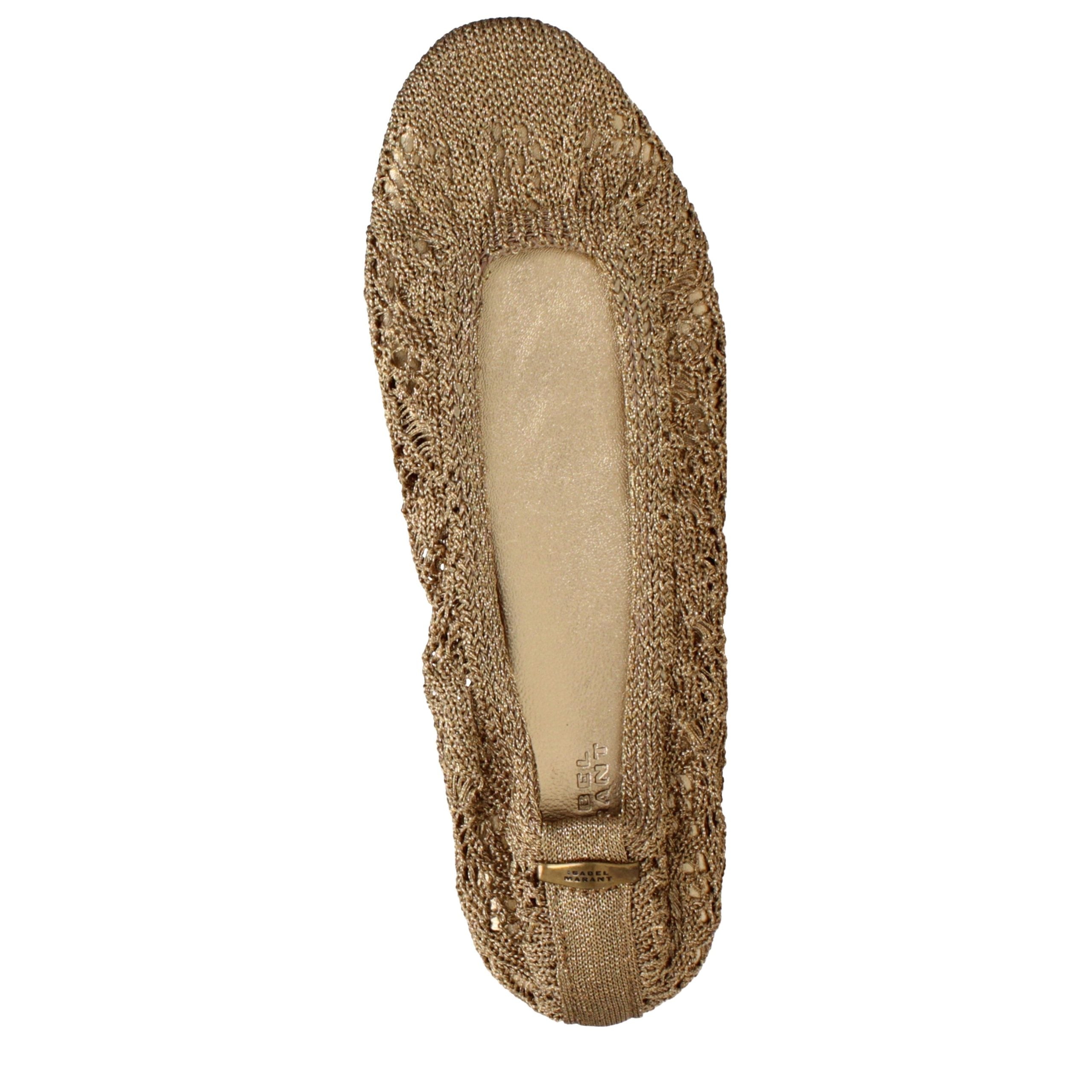 Isabel Marant Woven Fabric Ballet Flat — Gold, view 5