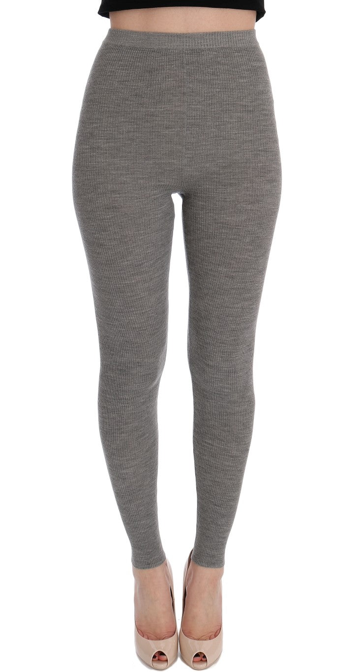 Dolce & Gabbana Cashmere Stretch Leggings — Gray by Dolce Gabbana