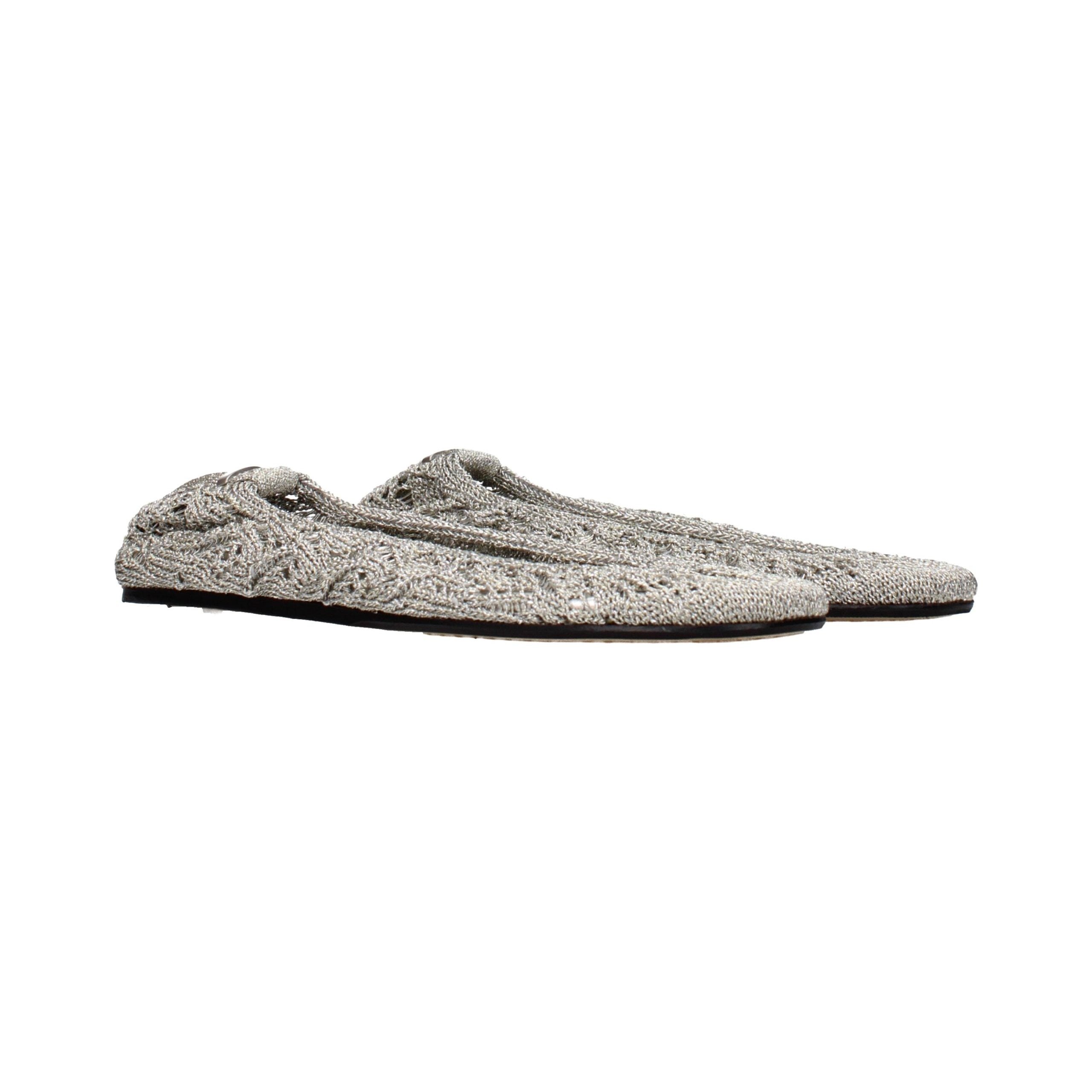 Isabel Marant Textured Fabric Ballet Flat — Gray, view 2