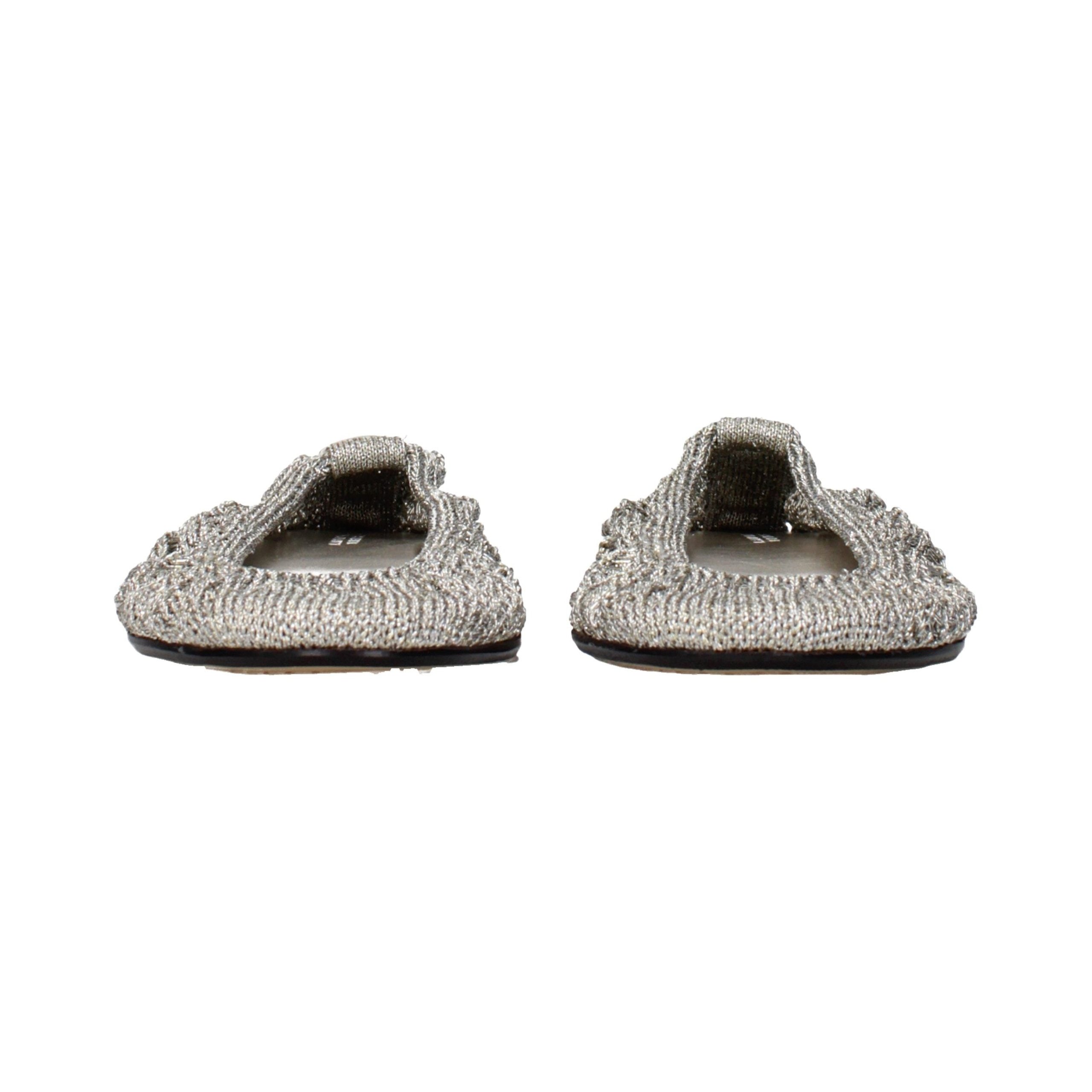 Isabel Marant Textured Fabric Ballet Flat — Gray, view 3