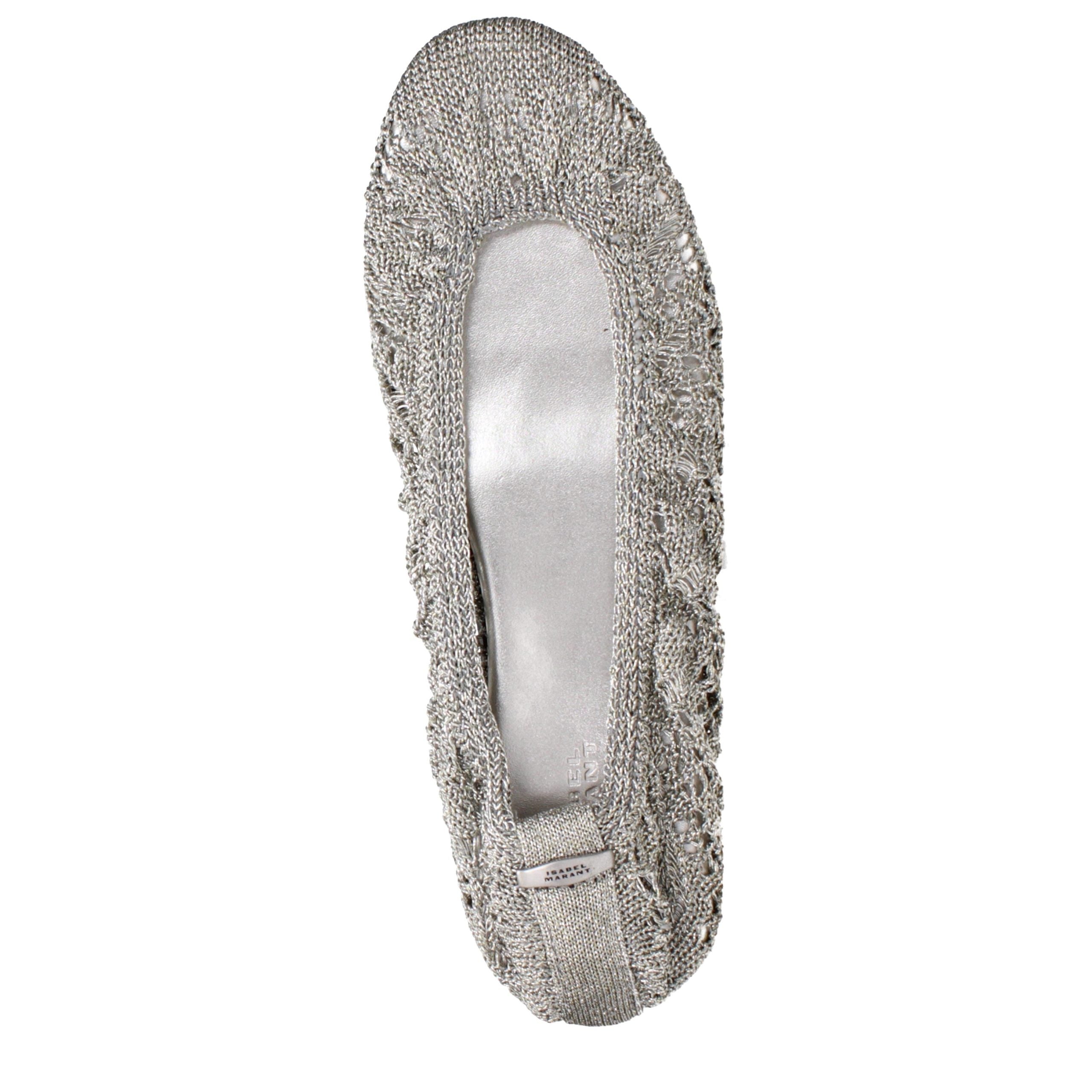 Isabel Marant Textured Fabric Ballet Flat — Gray, view 5