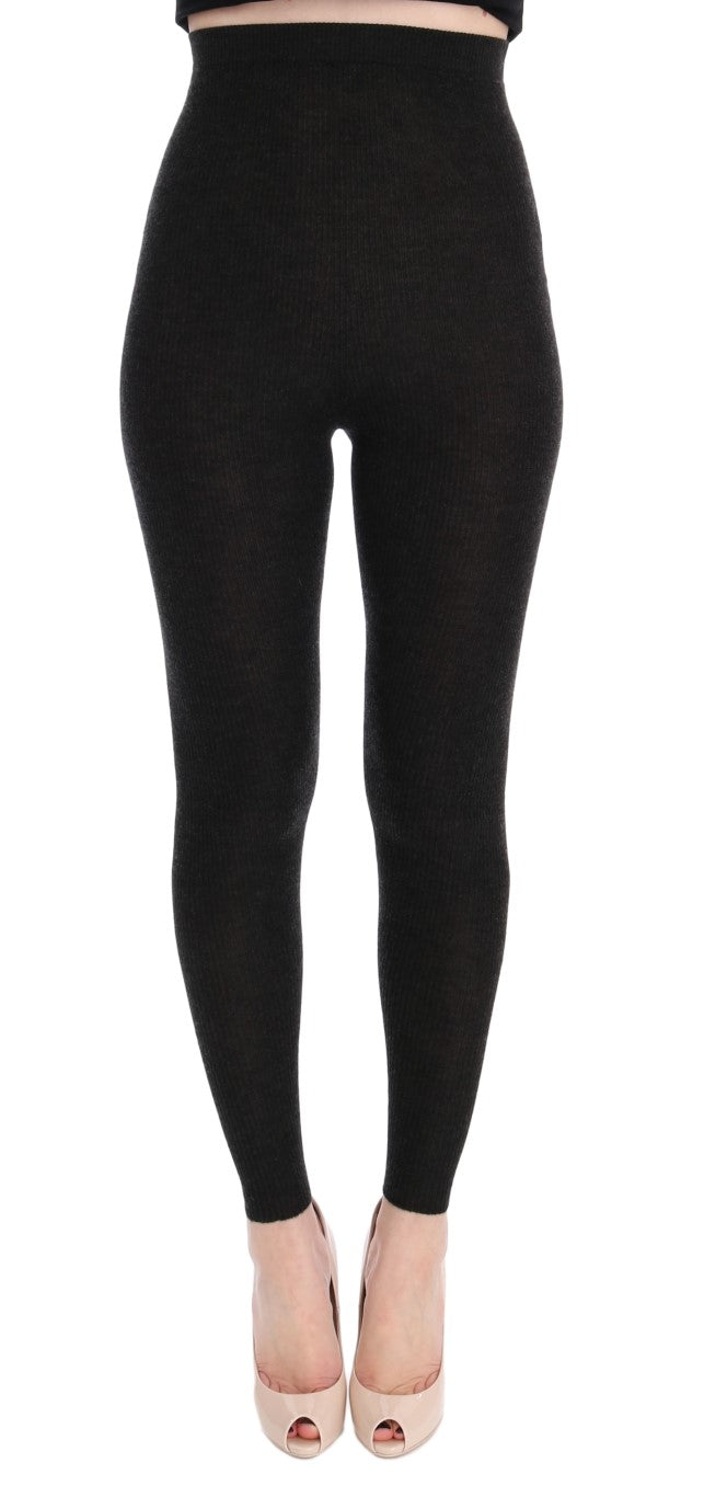 Dolce & Gabbana Cashmere Stretch Leggings — Gray by Dolce Gabbana
