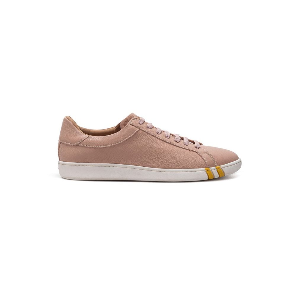 Bally Grained Leather Low-Top Sneaker — Pink by Bally