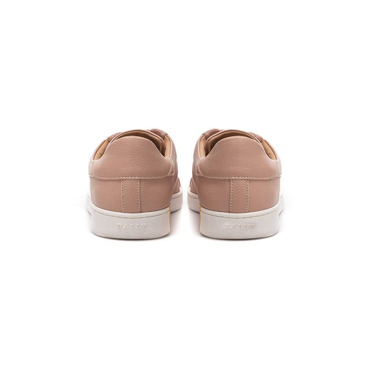 Bally Grained Leather Low-Top Sneaker — Pink, view 5