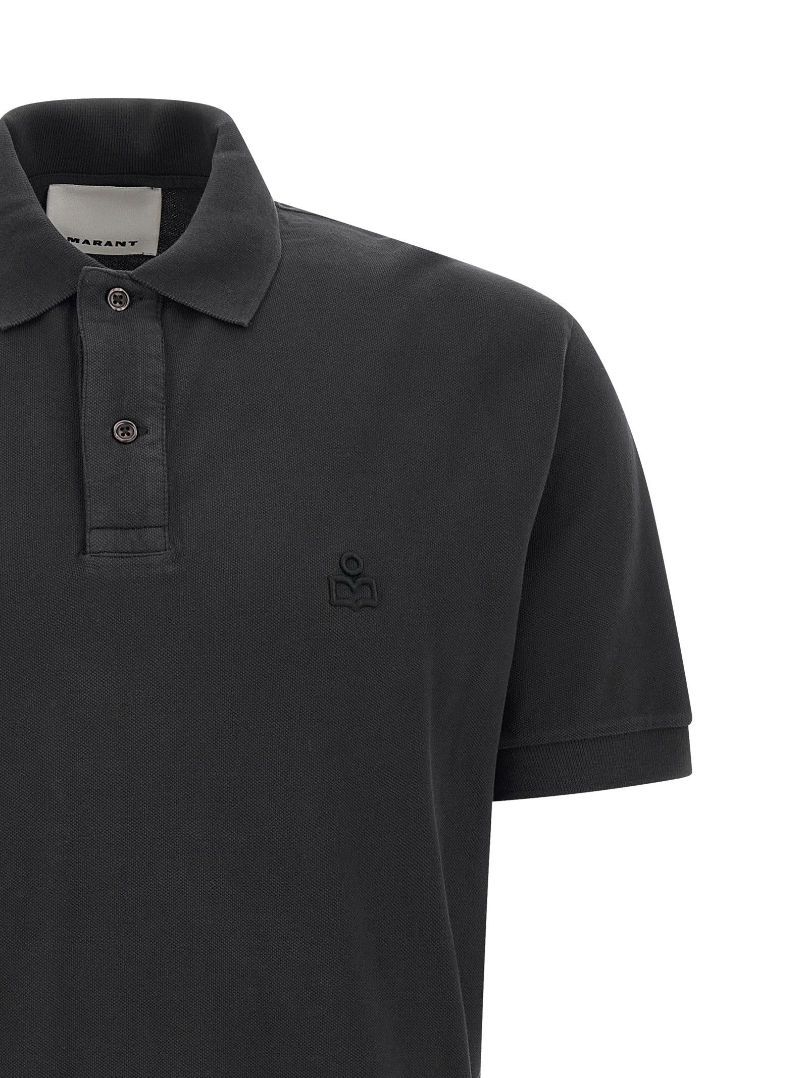 Marant Afko Polo Shirt — Black, view 3