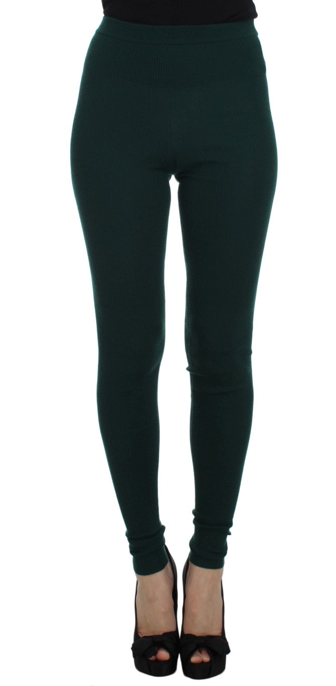 Dolce & Gabbana Cashmere Stretch Leggings — Green by Dolce Gabbana