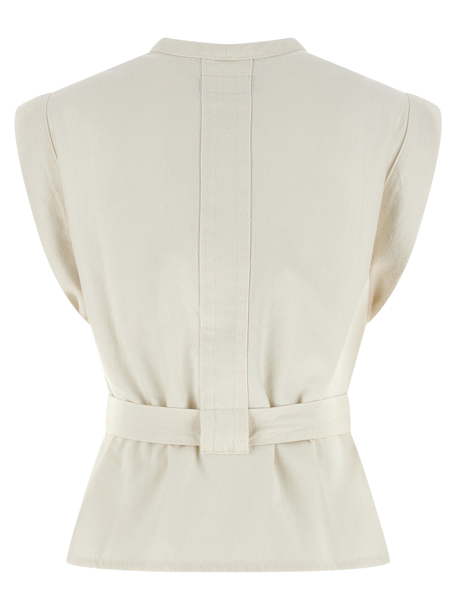 Lemaire Cotton Vest — White, view 2