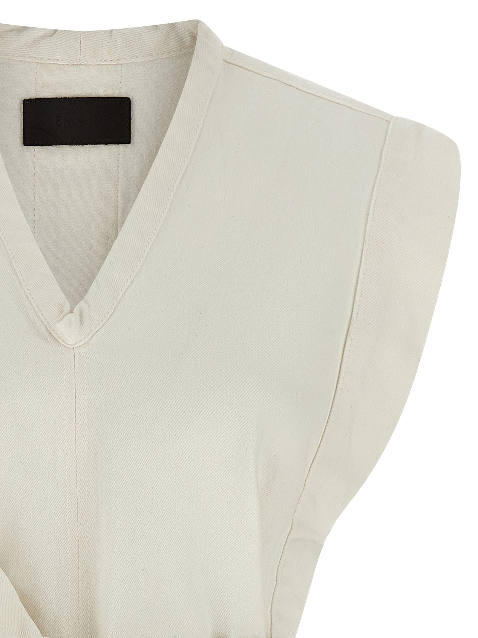 Lemaire Cotton Vest — White, view 3