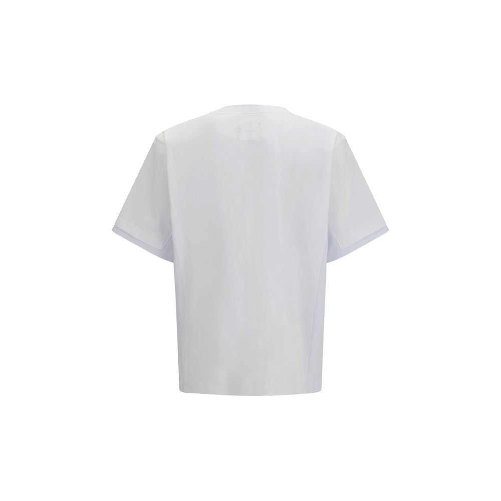 Sacai Cotton Crew Neck T-Shirt — White, view 2