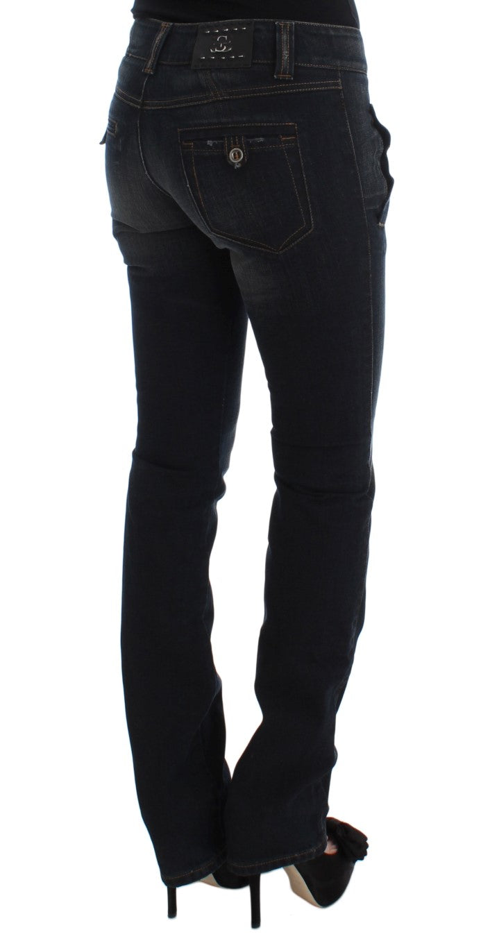 Ermanno Scervino Slim Fit Cotton Denim Jeans — Blue, view 4