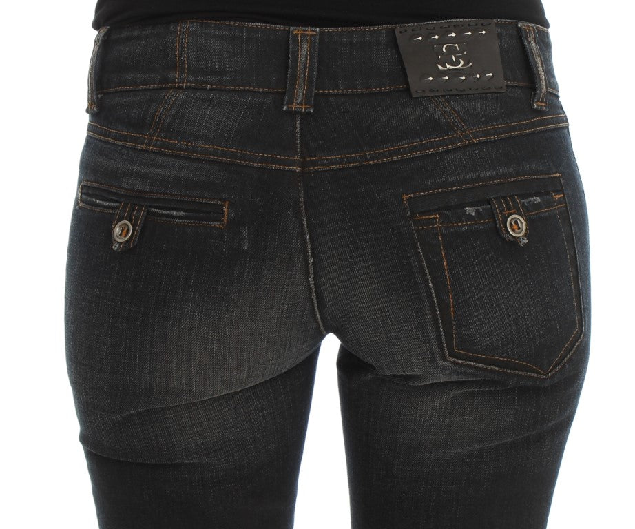 Ermanno Scervino Slim Fit Cotton Denim Jeans — Blue, view 6