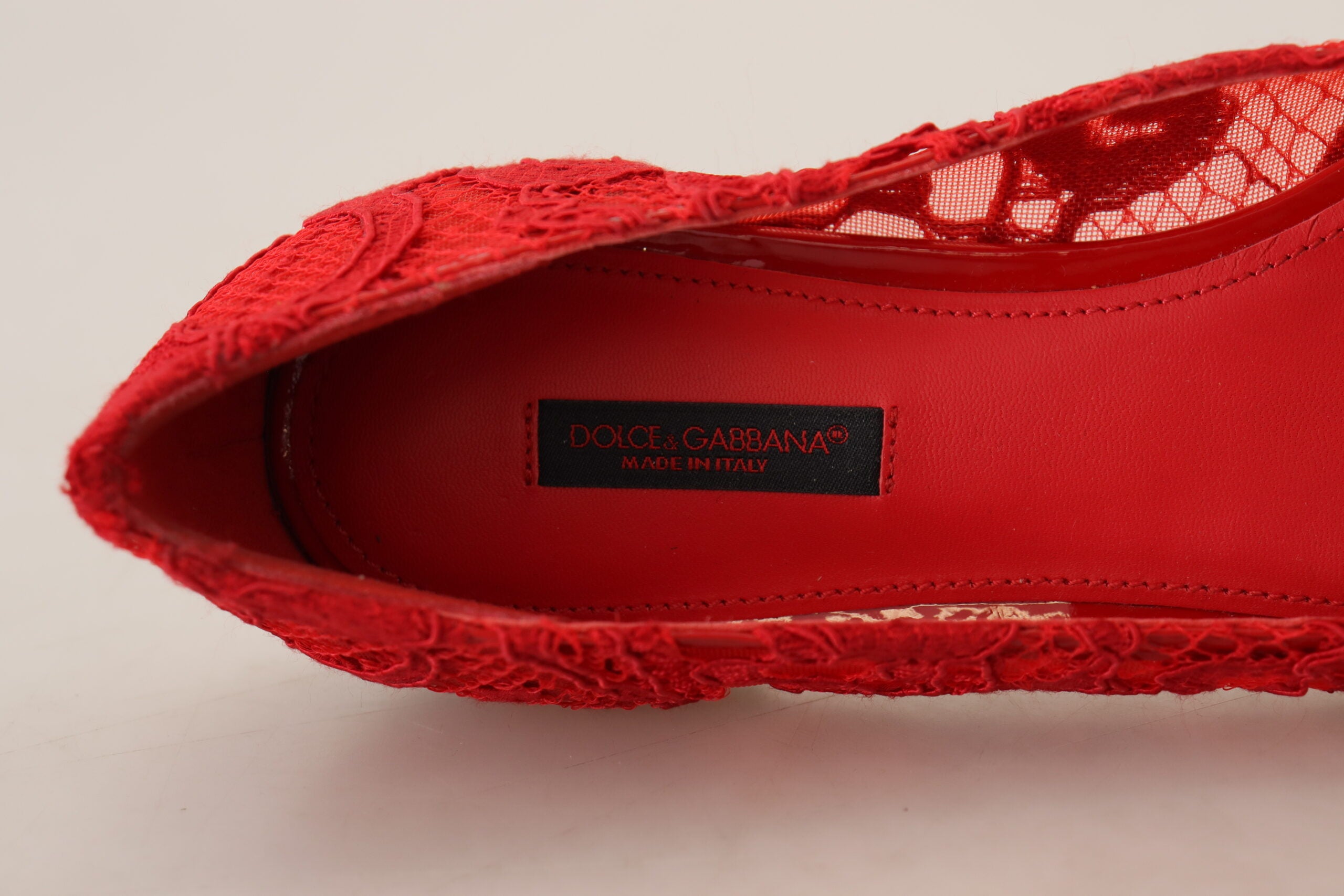 Dolce & Gabbana Crystal-Embellished Flat — Red, view 7