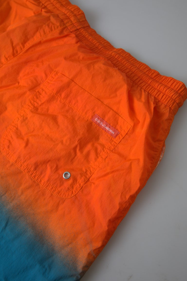 Dolce & Gabbana Gradient Nylon Swim Shorts — Orange by Dolce Gabbana