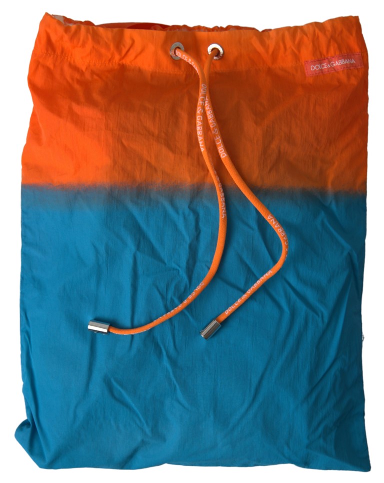 Dolce & Gabbana Gradient Nylon Swim Shorts — Orange, view 2