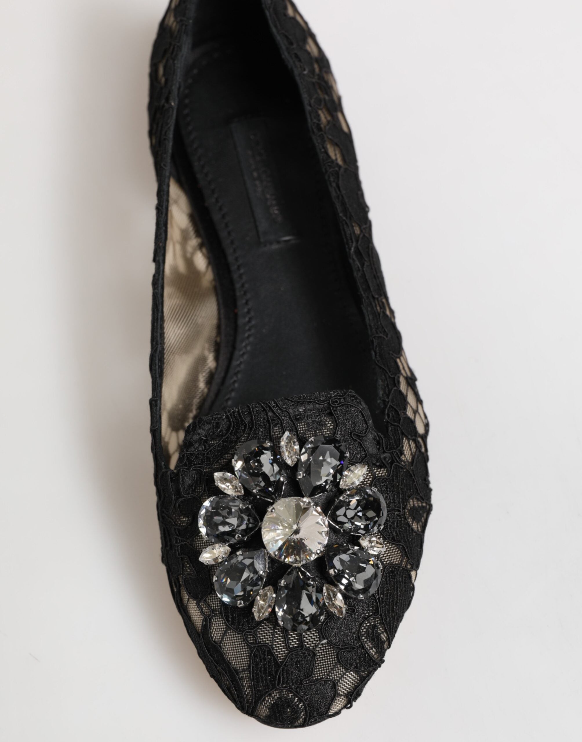 Dolce & Gabbana Taormina Lace Flat — Black, view 4