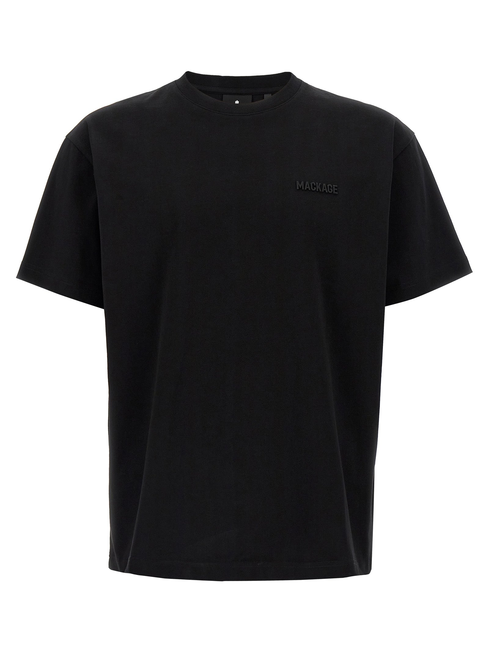 Mackage Logo-Embroidered Cotton T-Shirt — Black by Mackage